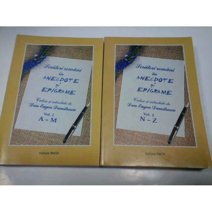 SCRIITORI ROMANI IN ANECDOTE SI EPIGRAME - 2 volume